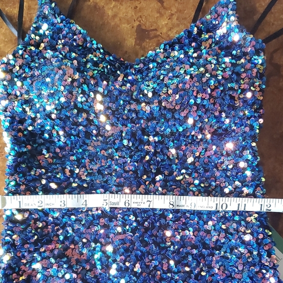 B. Smart Multicolor Sequin Maxi Dress B. Smart Multicolor Sequin Maxi Dress
